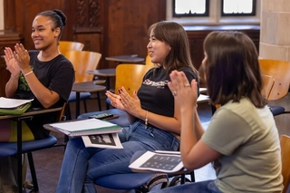 Students happy in class