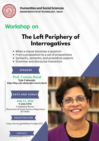 Advertisement for "The left periphery of interrogatives" workshop